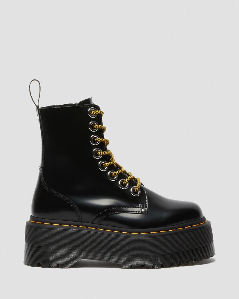 Black Women's Dr Martens Jadon Max Platform Boots | CA 239ILH